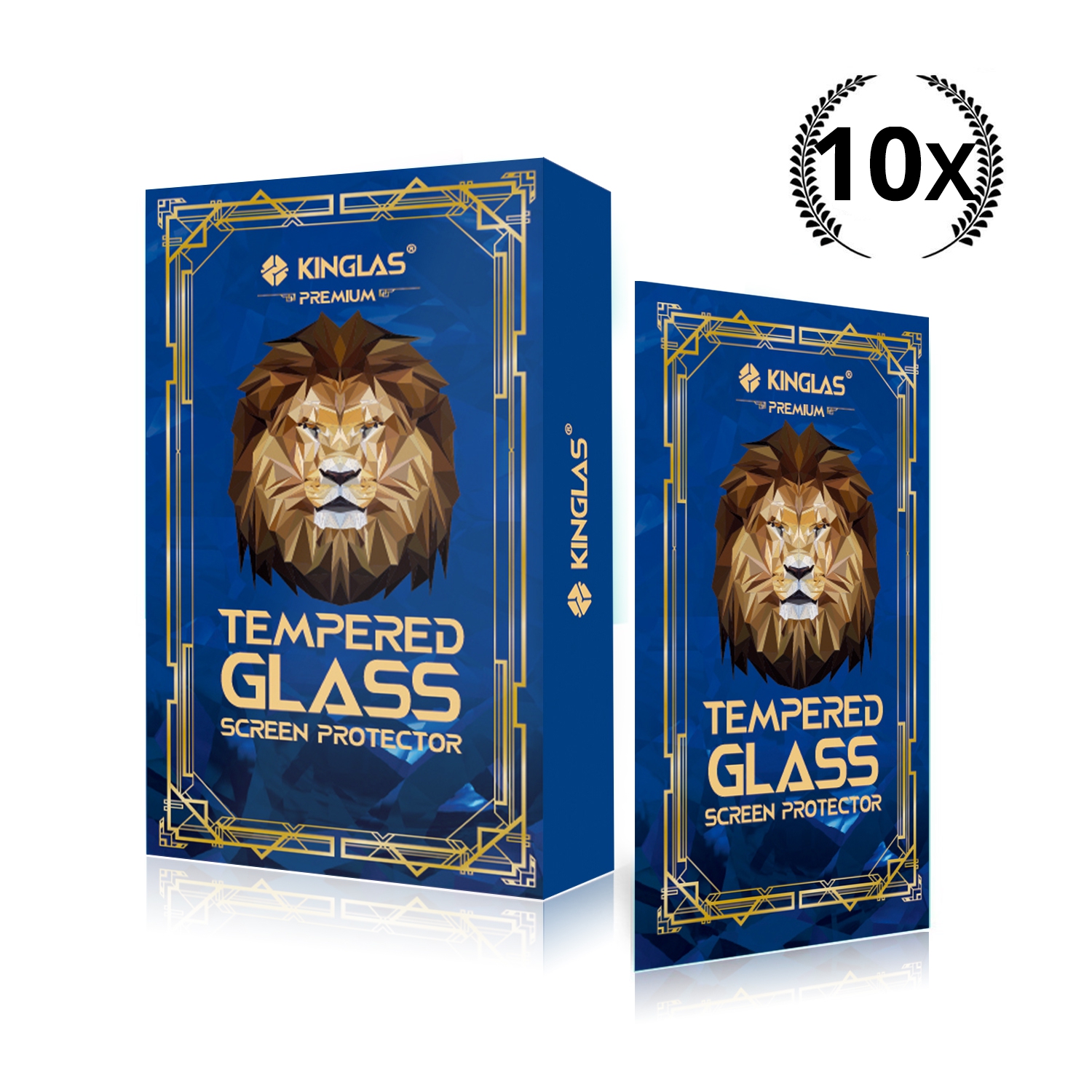 Kinglas 10 Packs Tempered Glass Screen Protector*iPhone XR / 11 with Retail Package