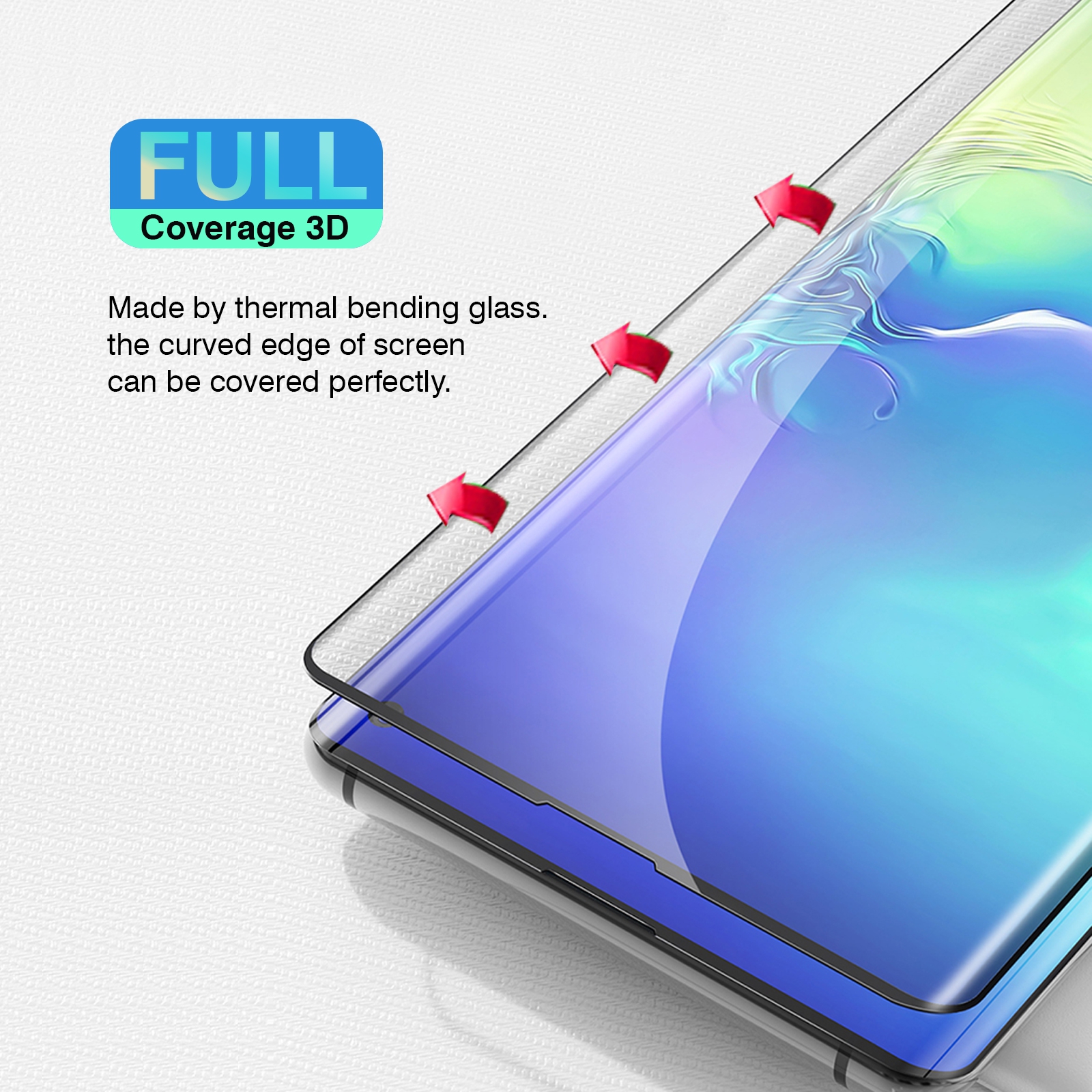 3D Full coverage Tempered Glass Screen Protector FINGERPRINT UNLOCK for Samsung Galaxy S10E