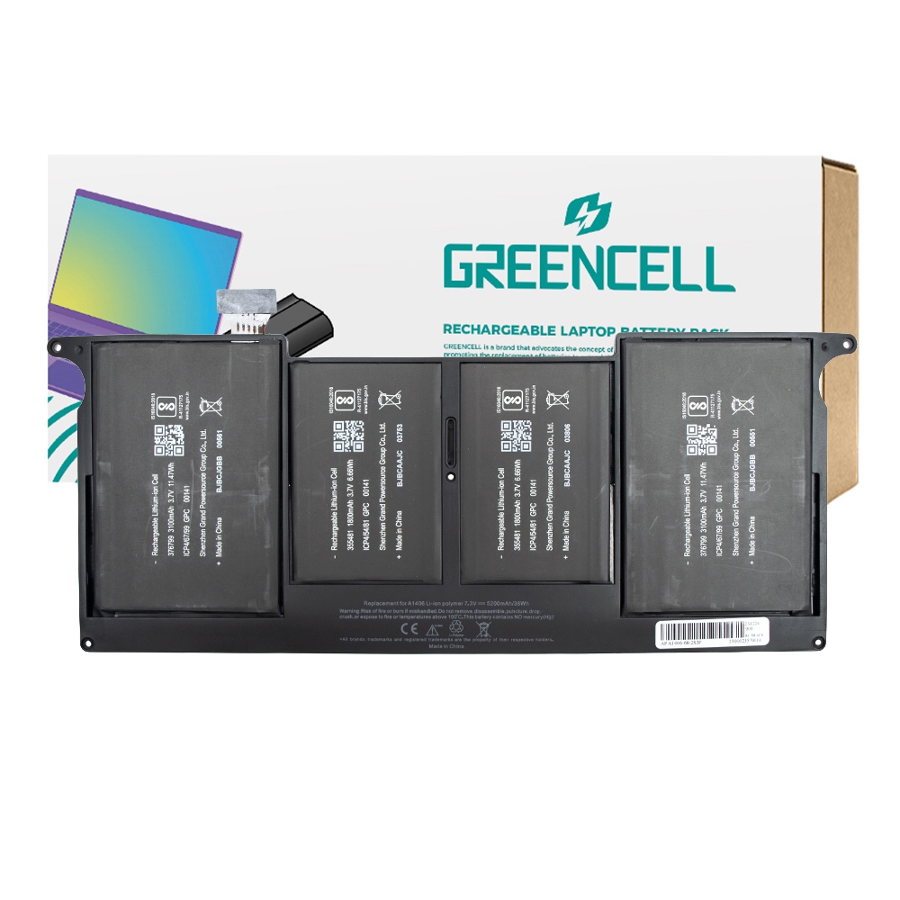 Greencell Battery A1406 for Apple MacBook Air 11" A1370 (2011) / A1465 (2013) / Core i5 / Core i7