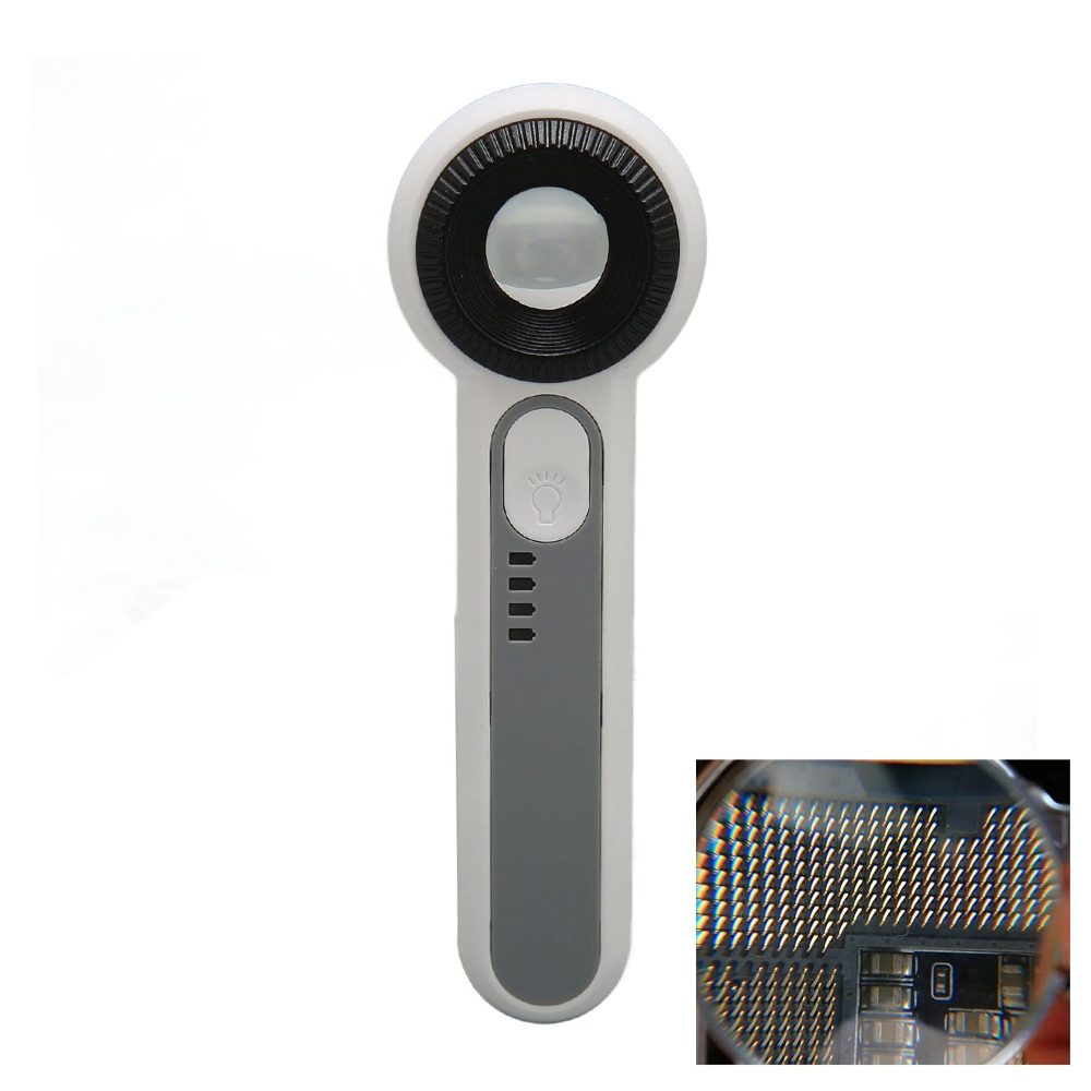 21mm 80X Handheld Magnifier with Led Lights