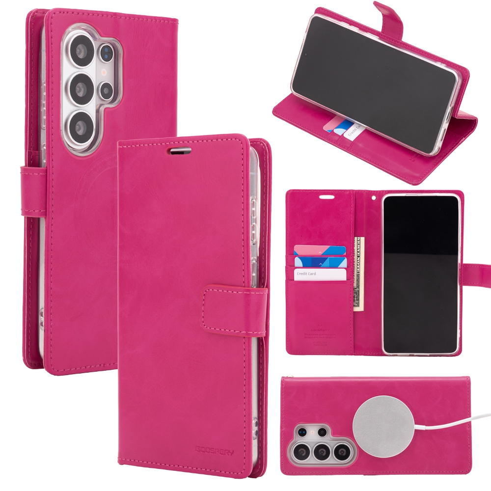 Mercury Blue Moon Diary Case With Magnetic Ring for Samsung Galaxy S26 Ultra-Black