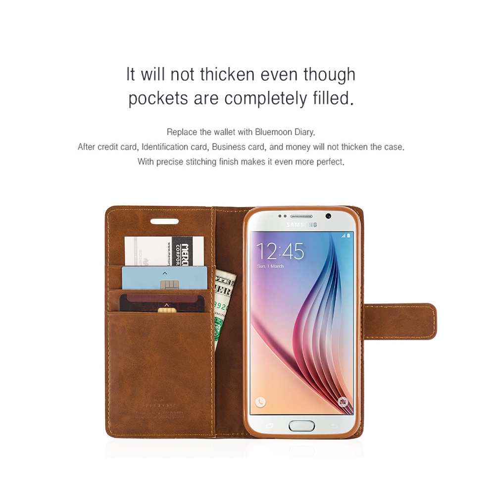 Mercury Blue Moon Diary Cover for iPhone XS Max-Black