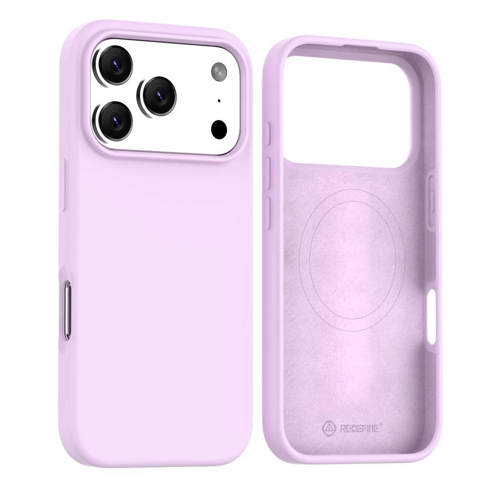 REDEFINE Liquid Silicone Case Cover with Magnetic Ring for iPhone 17 Pro Max Magsafe-Purple