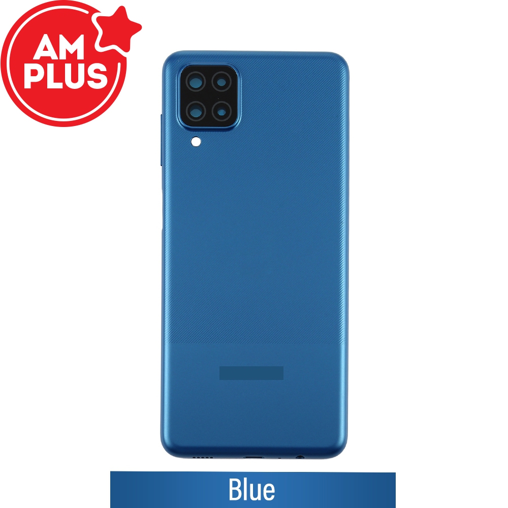AMPLUS Rear Cover Glass For Samsung Galaxy A12 Nacho A127F-Blue