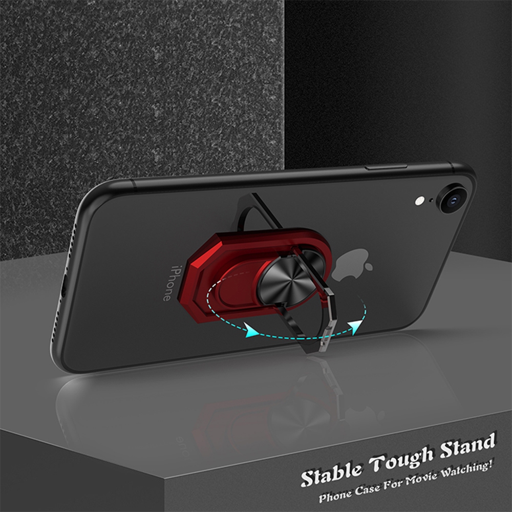 360 Degree Rotation Magentic Ring Phone Holder-Red