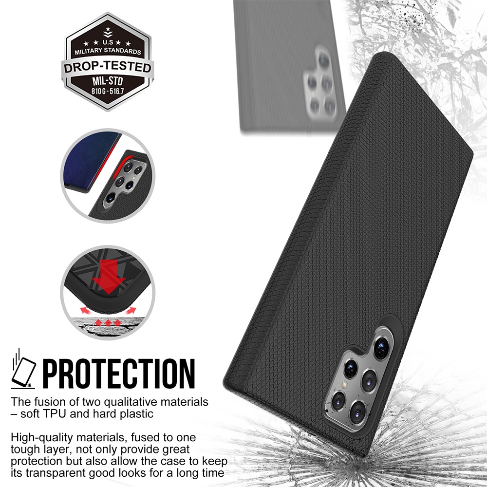 Rhinos Rugged Shockproof Case for Samsung Galaxy S22 Ultra-Rose Gold