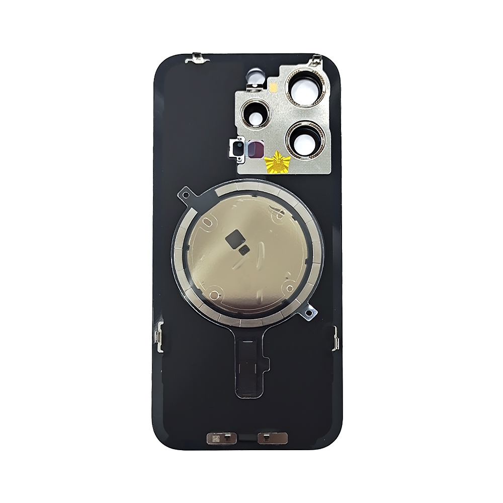BQ7 Rear Cover Glass with Camera Lens Glass and Magsafe Magnet for iPhone 15 Pro-Natural Titanium