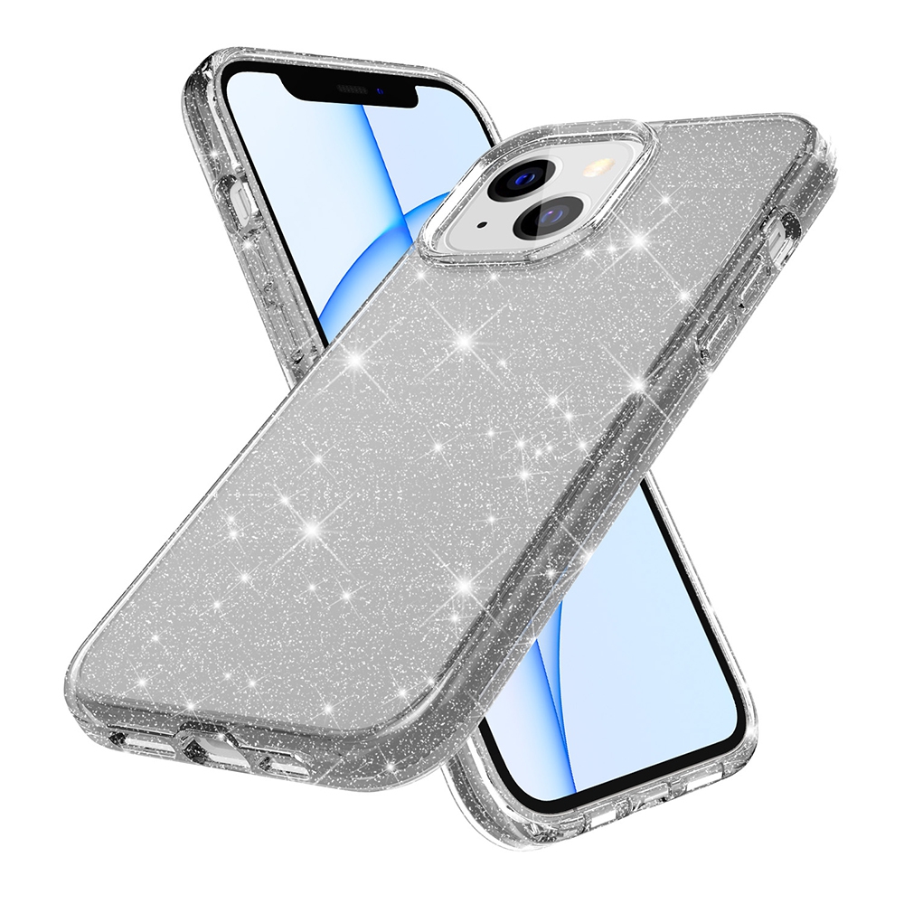 Ultimate Glitter Shockproof Case Cover for iPhone 13-Transparent