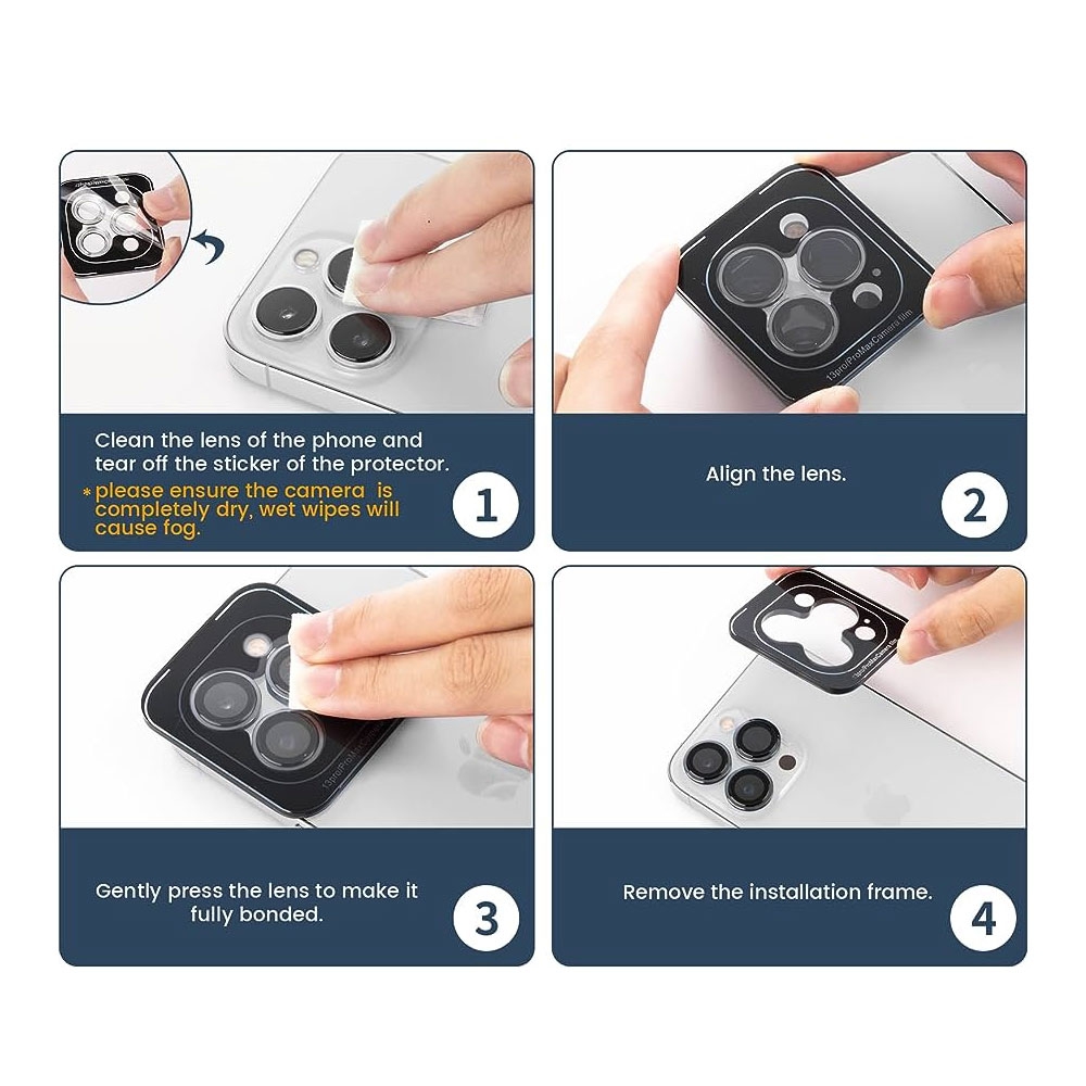 Kinglas Camera Lens Protector for iPhone 15 / 15 Plus (Set of 2)-Graphite