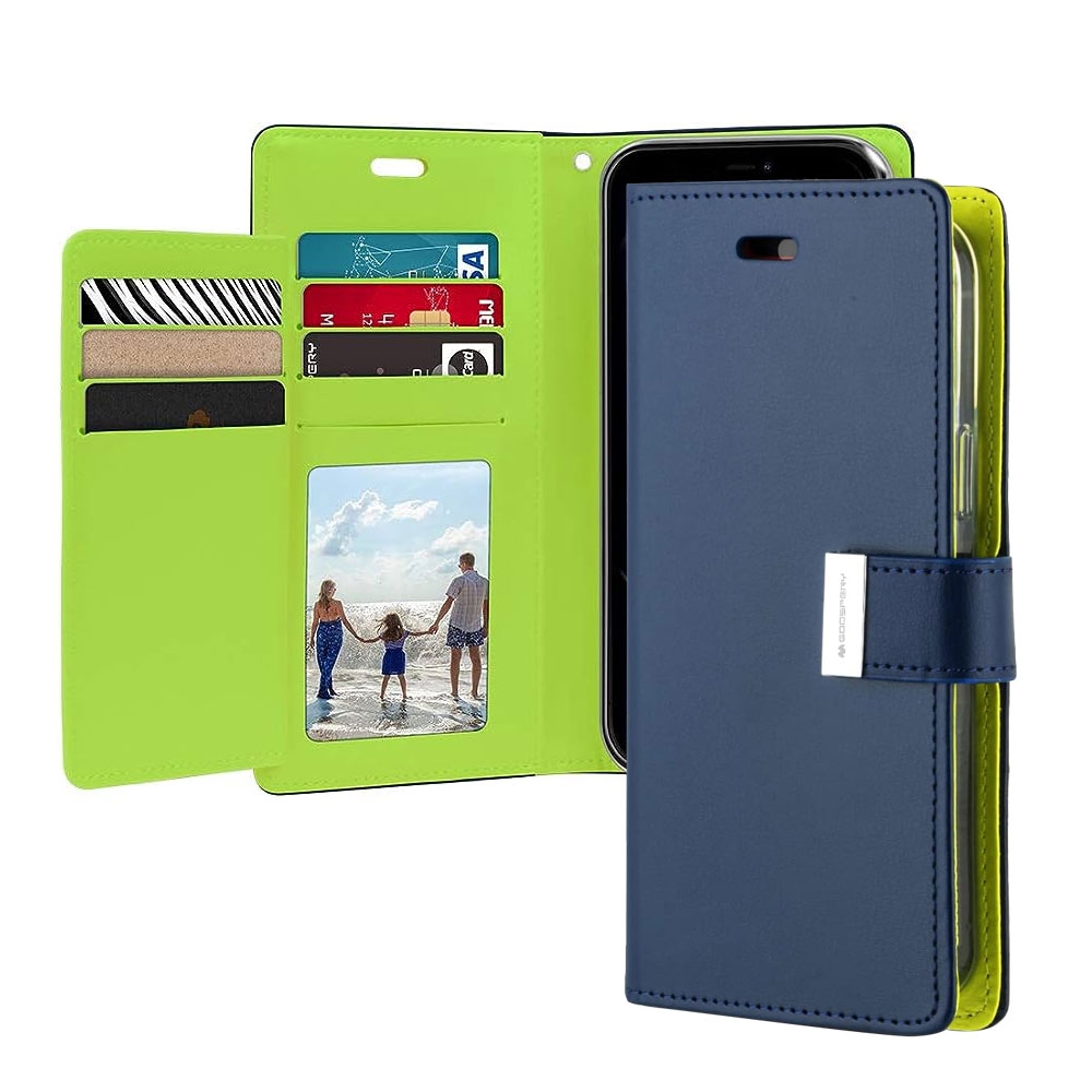 Mercury Rich Diary Case for iPhone 15 Plus-Black