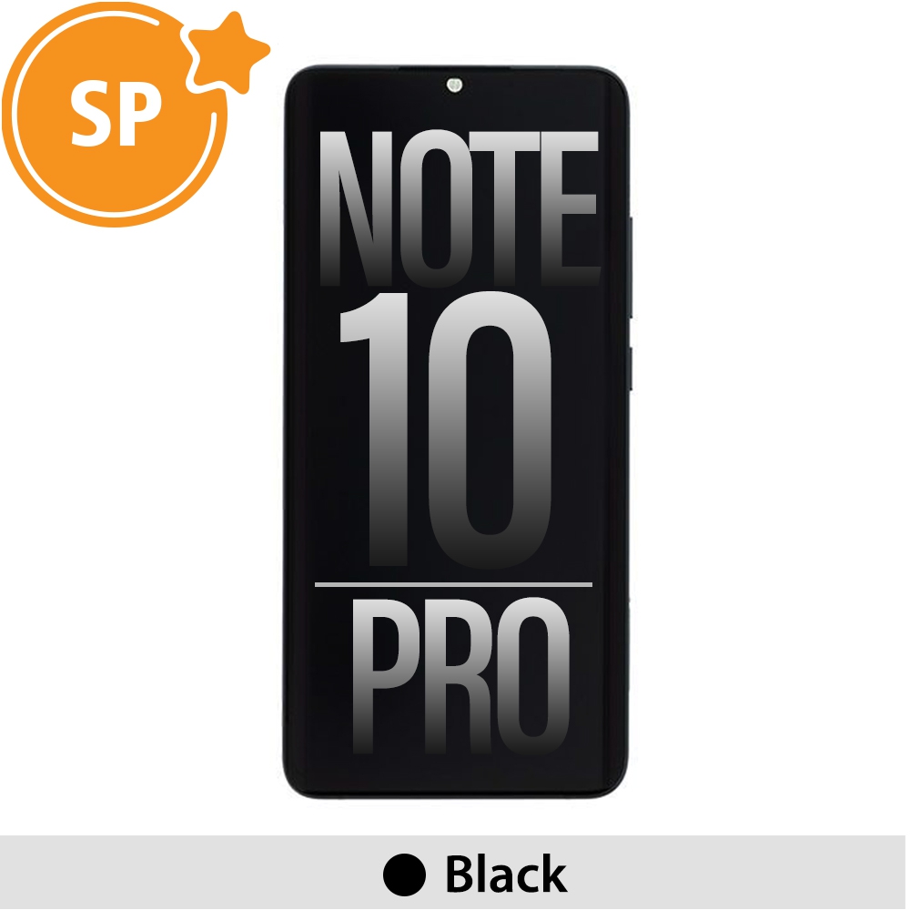 Xiaomi Mi Note 10 / Note 10 Pro LCD Screen Digitizer with Frame 56000300F400 (Service Pack)-Black