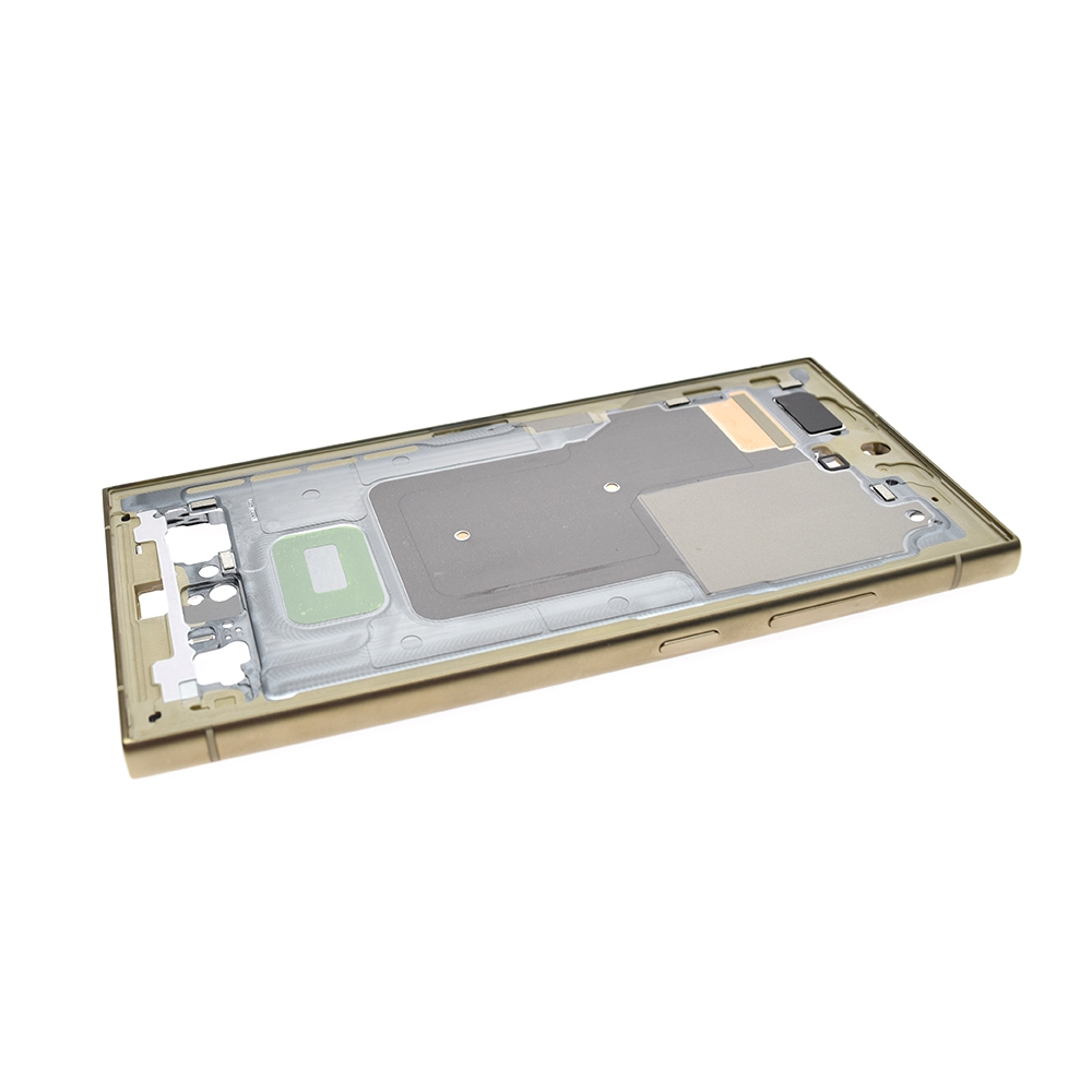 BQ7 Chassis Mid Frame Cover Replacement Assembly for Samsung Galaxy S24 Ultra S928E-Titanium Yellow (EUROPEAN VERSION)