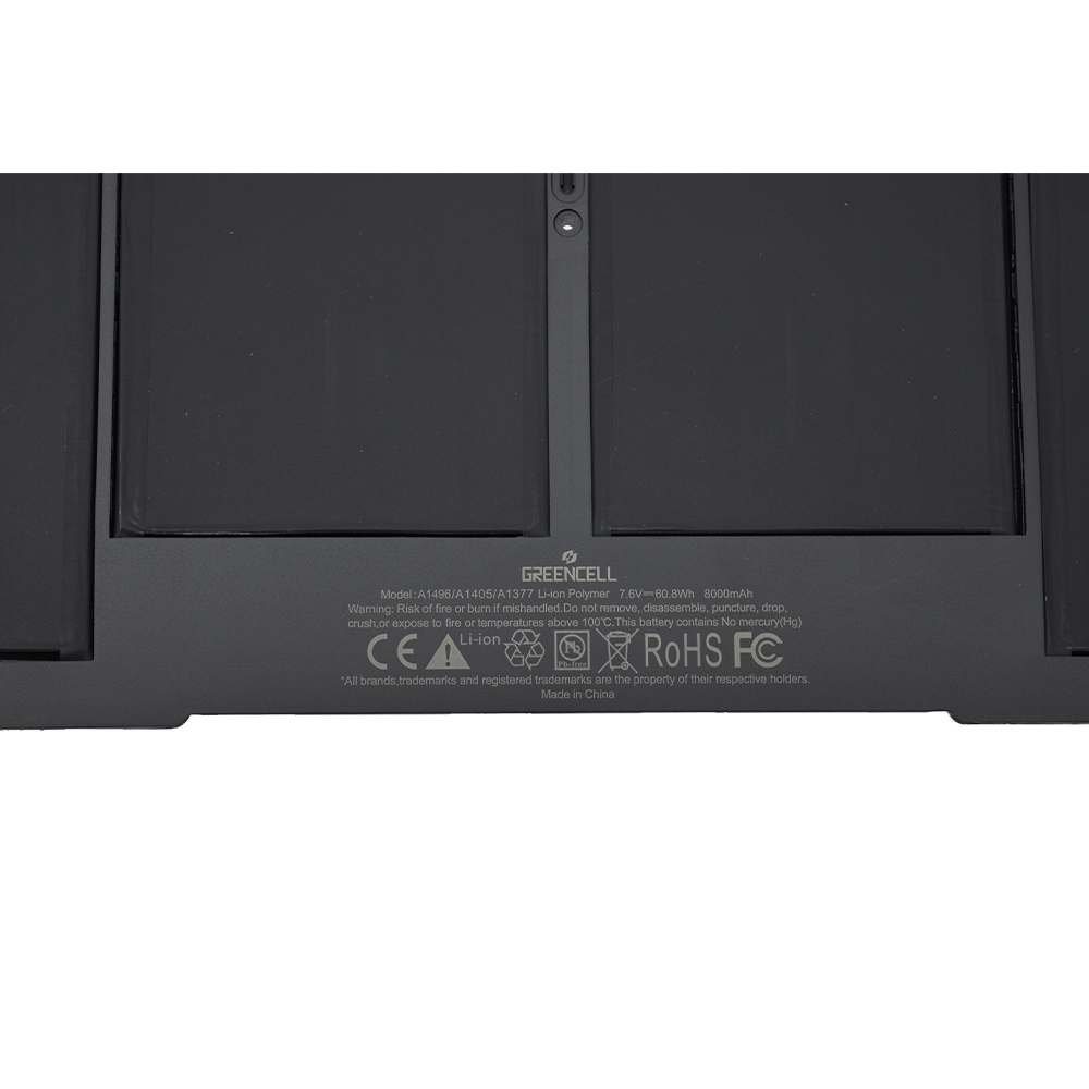 Greencell Battery A1405 A1496 A1377 MacBook Air 13" A1369 (2010/10/20-2011/7/20) / A1466 (2012-2017)