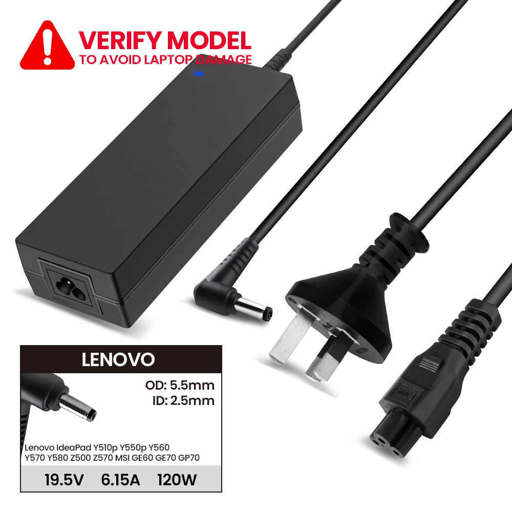 Laptop Power Adapter LO1201955525 For Lenovo IdeaPad Y510p Y550p Y560 Y570 Y580 Z500 Z570 MSI GE60 GE70 GP70