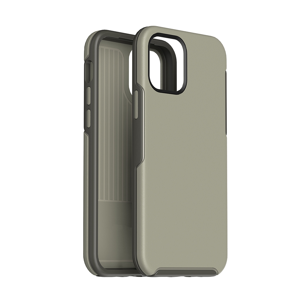 Symmetry Shockproof Case Cover for iPhone 12 Pro Max (6.7'')-Army