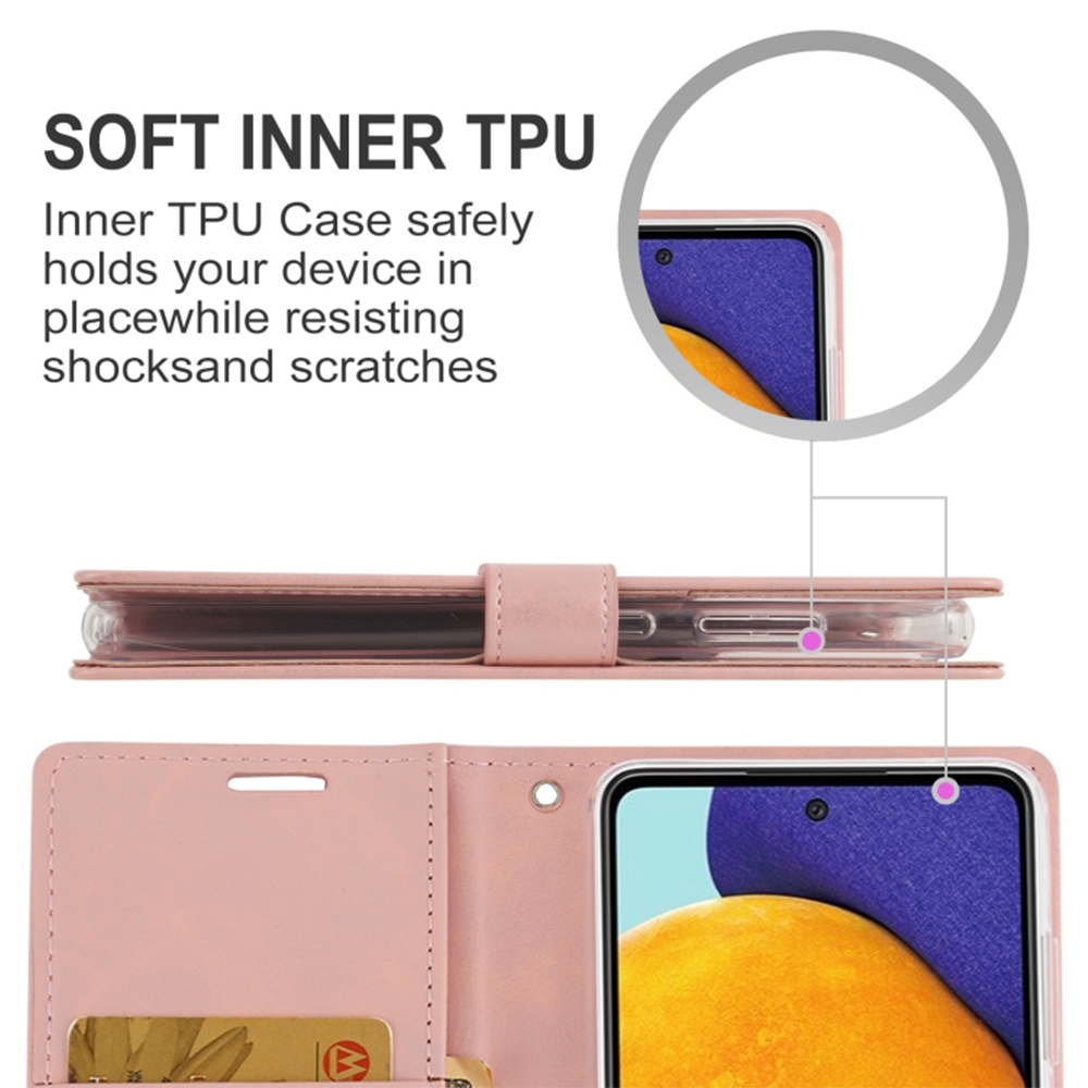 Mercury Blue Moon Diary Cover Case for Samsung Galaxy A73 5G-HotPink