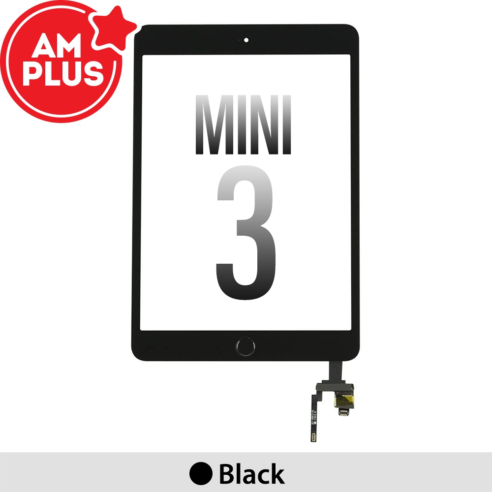 AMPLUS Touch Screen Digitizer with IC Connector for iPad Mini 3 (2014)-Black