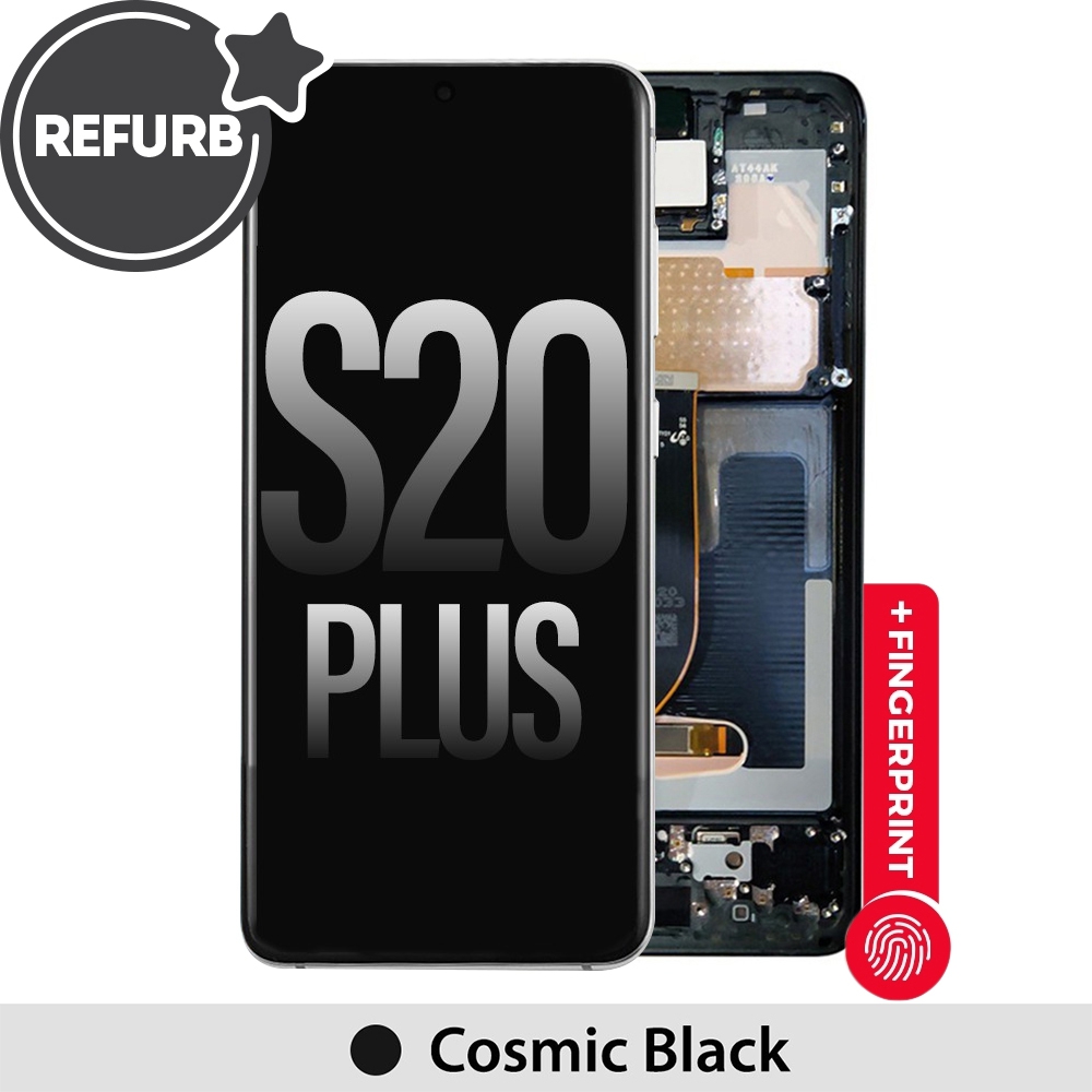 REFURB OLED Screen Replacement With Frame For Samsung Galaxy S20 Plus G985 / G986-Cosmic Black