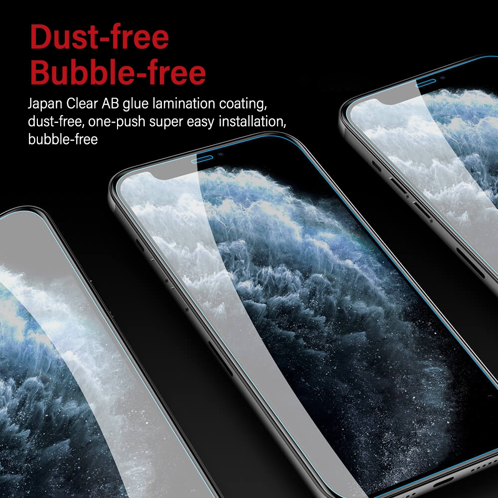 Kinglas 10 Packs Tempered Glass Screen Protector For iPhone 12 / 12 Pro (Diamond Glass & Japan Glue Upgrade)