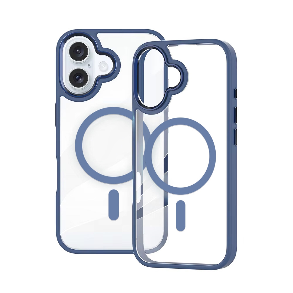 Redefine Metal Camera Lens Magnetic Transparent Magsafe Case for iPhone 16-Black