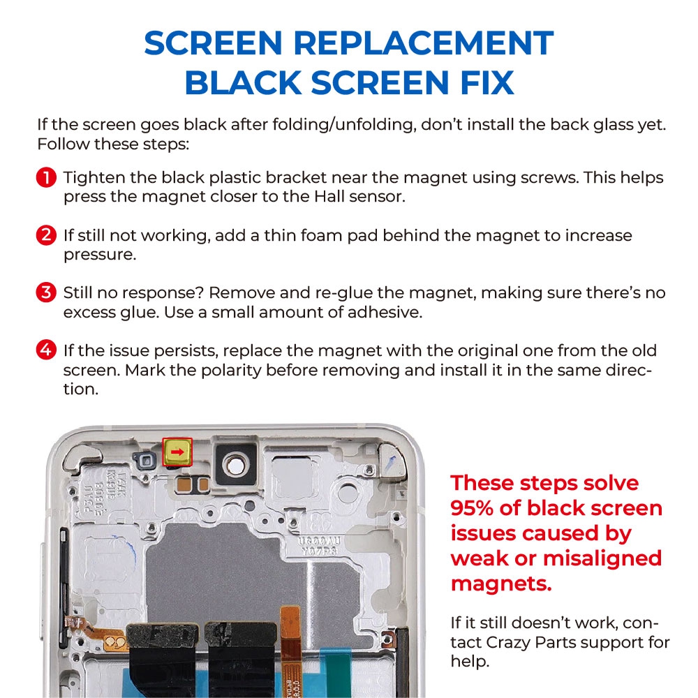 REFURB LCD Screen Digitizer Replacement with Frame for Samsung Galaxy Z Flip 3 5G F711B-Cream
