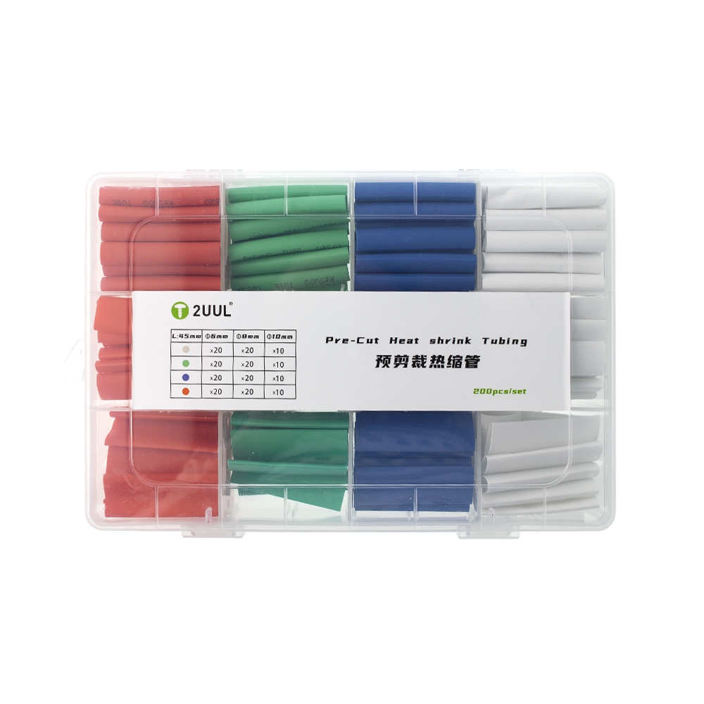 2UUL Pre-Cut Heat Shrink Tubing 200pcs/set