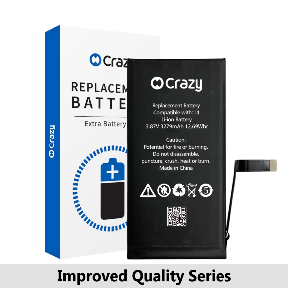 Crazy Improved Quality- iPhone 14 Replacement Battery with Adhesive Strips 3279mAh (TI CHIP: 27546) (Cheapest Price)