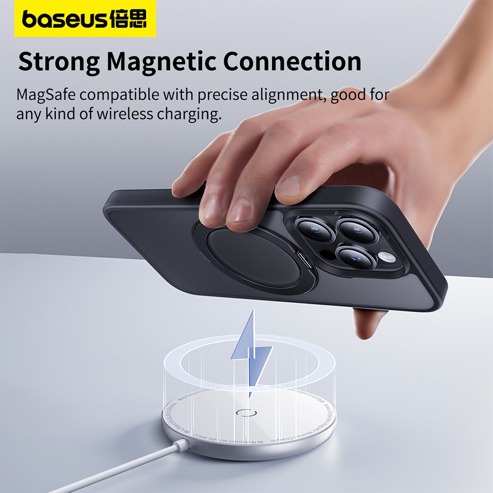 iPhone 15 Pro Max Baseus CyberLoop Series Phone Case Cover With Magnetic Ring-Frosted