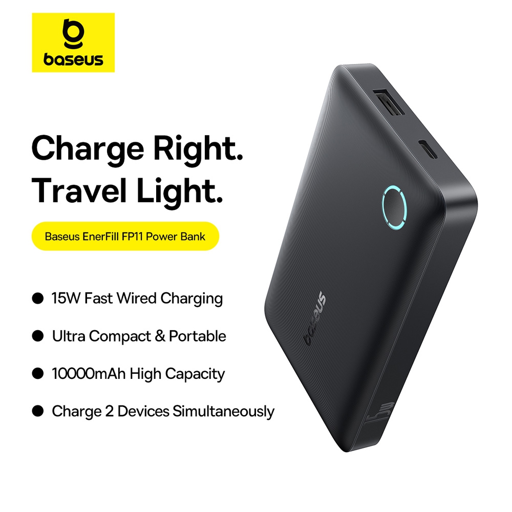 Baseus EnerFill FP11 Power Bank 10000mAh 15W -White