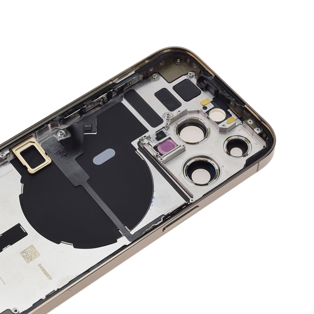 AMPLUS Rear Housing with Small Parts for iPhone 14 Pro-Gold