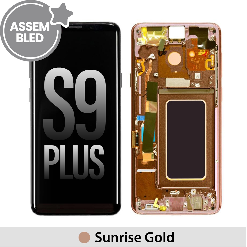 REFURB LCD Screen Replacement with Frame Samsung Galaxy S9 Plus (Refurbished)-Sunrise Gold