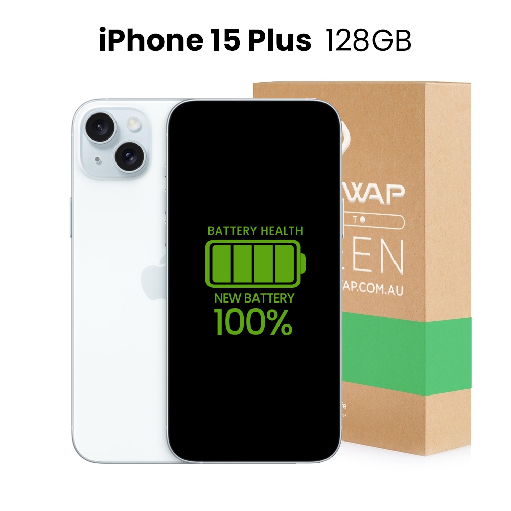 Apple Refurbished Fully Functional iPhone 15 Plus 128GB 100% New Battery - Grade A ( As New)-Pink