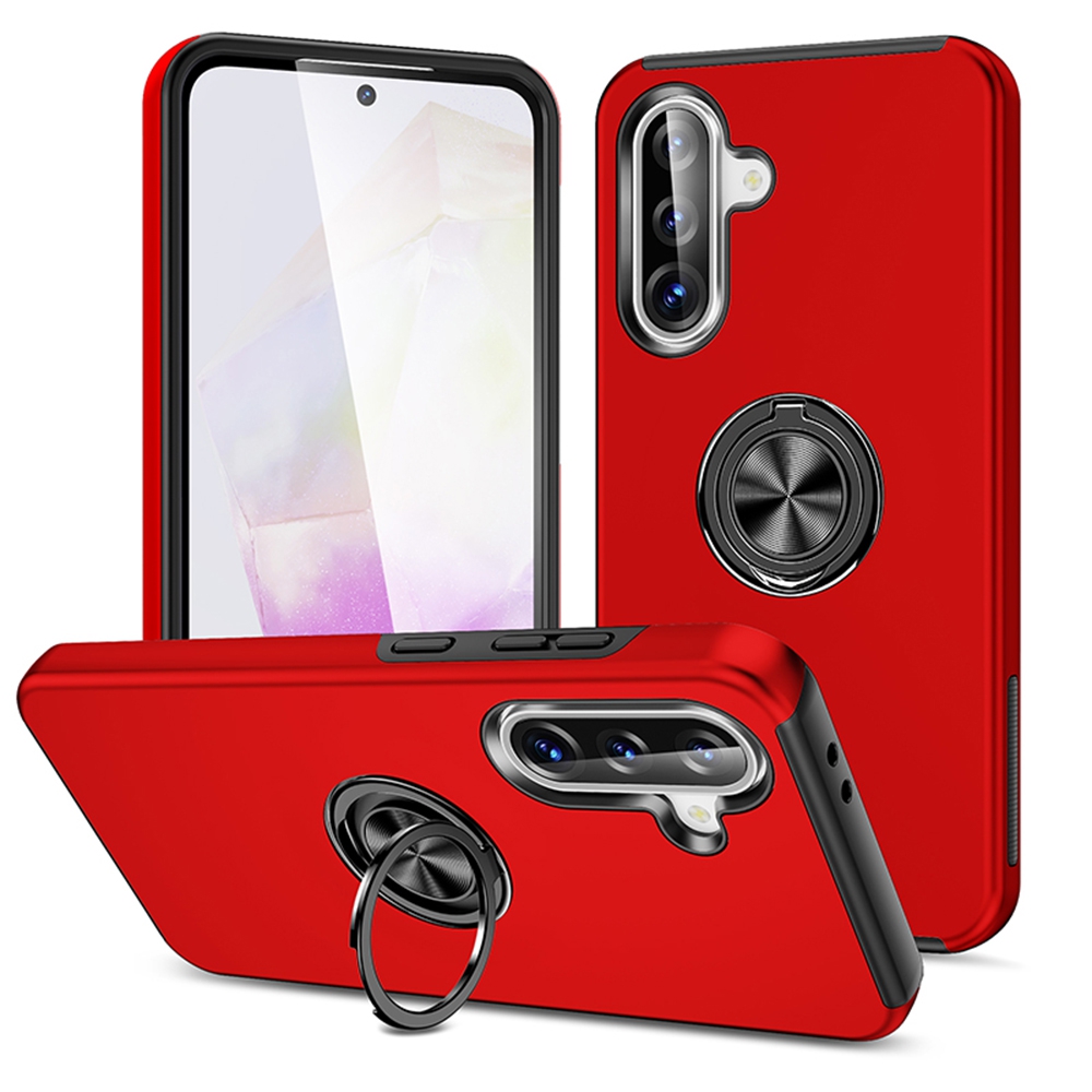 Magnetic Ring Holder Shockproof Case Cover for Samsung Galaxy A57 5G A576-Pink