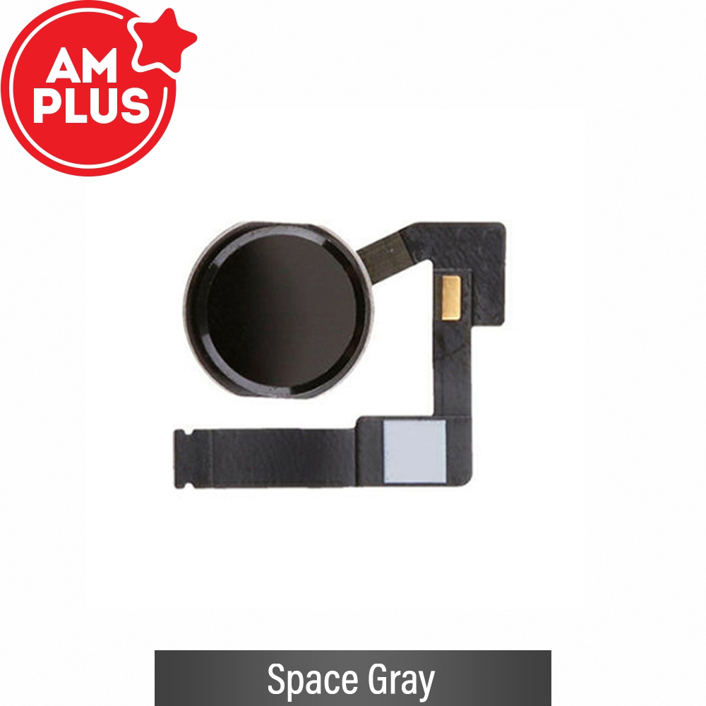 AMPLUS Home Button with Flex Cable for iPad Pro 12.9 (2017) / Pro 10.5 (2017) / Air (2019)-Space Gray