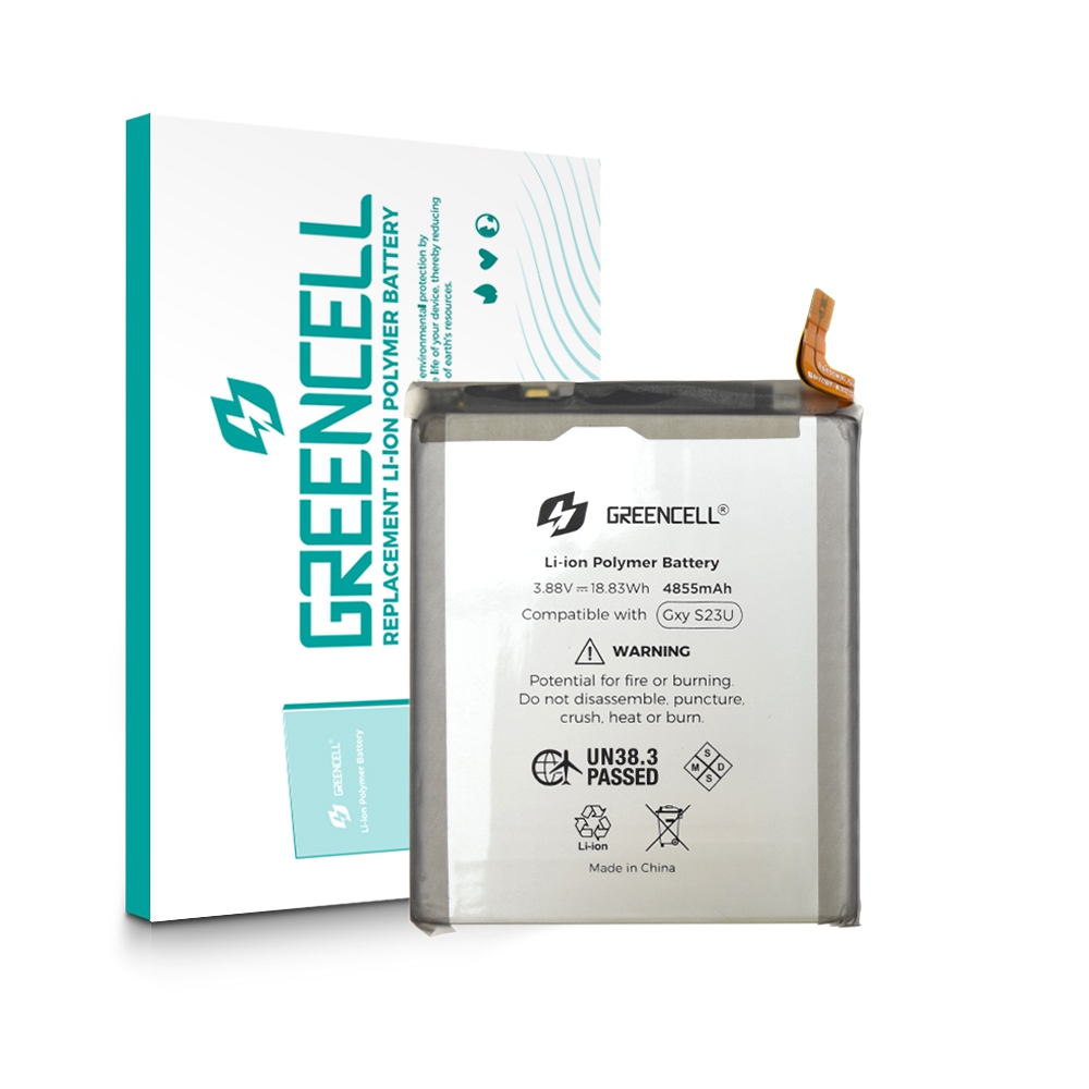 Greencell Samsung Galaxy S23 Ultra 5G S918B Replacement Battery with Adhesive Strips 4855mAh
