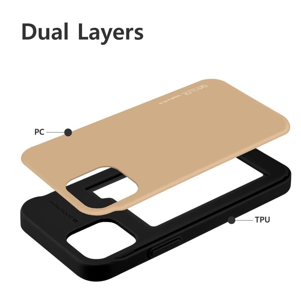 Mercury Sky Slide Bumper Cover Case for iPhone 12 mini (5.4'')-Black