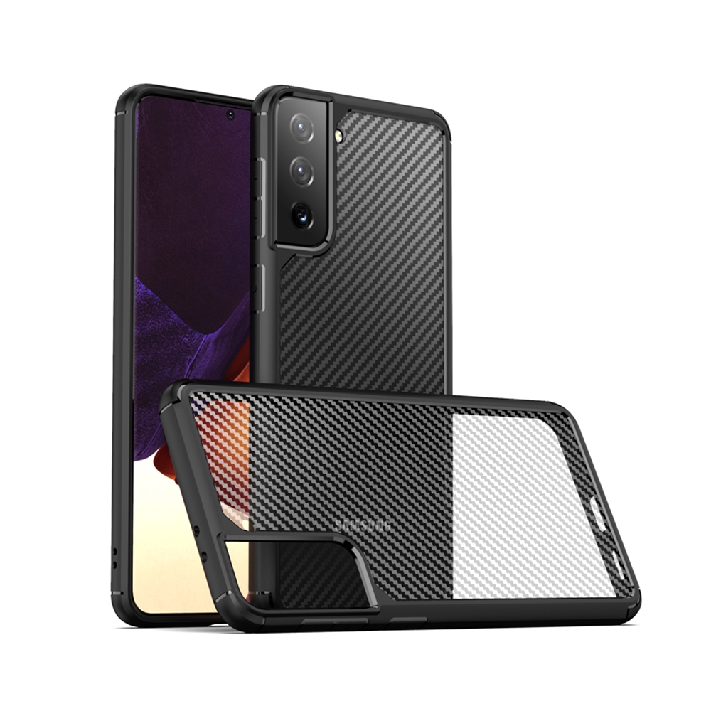 Carbon Fiber Hard Shield Case Cover*Samsung Galaxy S21 Plus