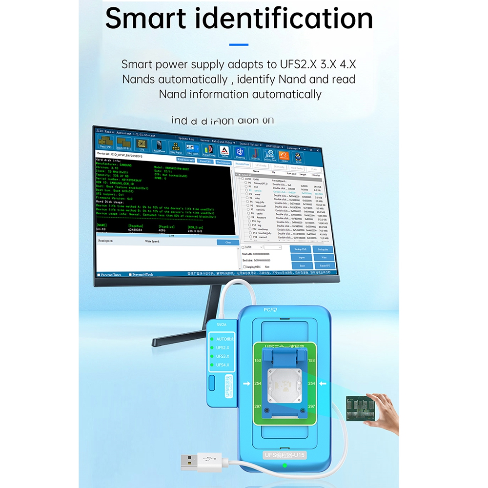 JC U15 UFS Programmer for 15 / 15 Plus / 15 Pro / 15 Pro Max