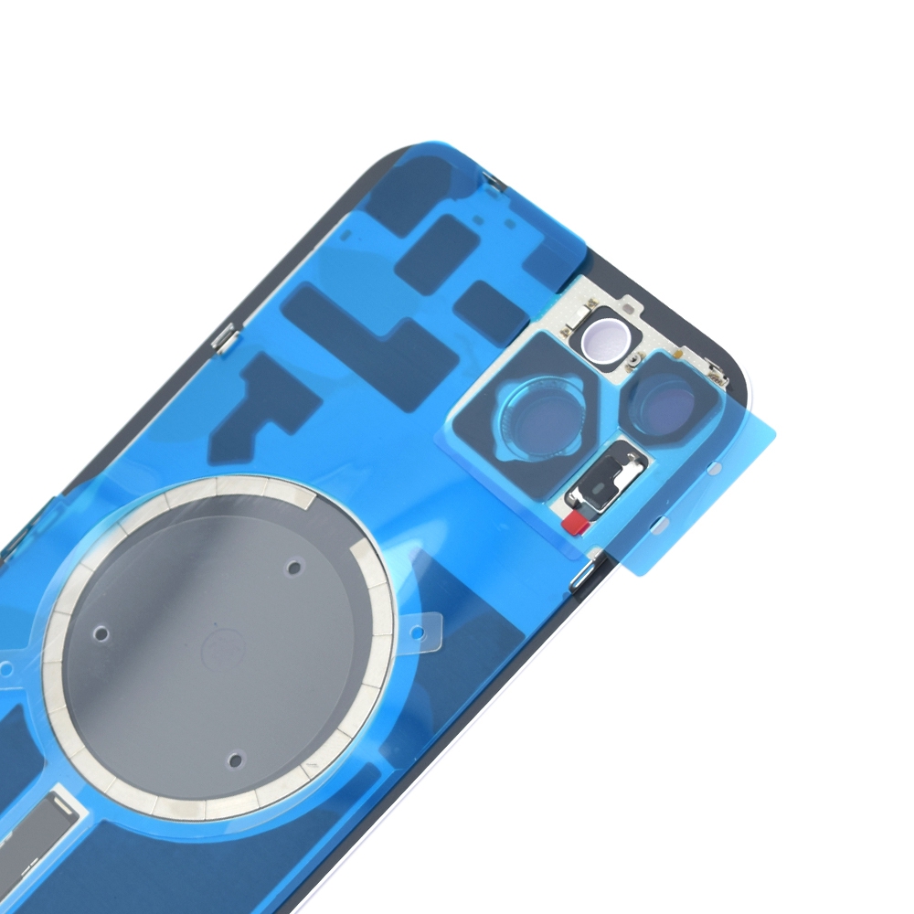 BQ7 Rear Cover Glass with Camera Lens Glass and Magsafe Magnet for iPhone 14 Plus (NO LOGO)-Blue