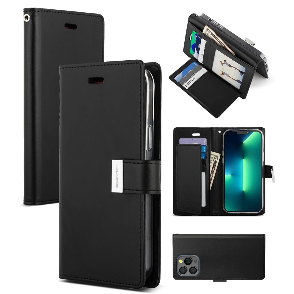 Mercury Rich Diary Case for iPhone 16 Pro-Navy