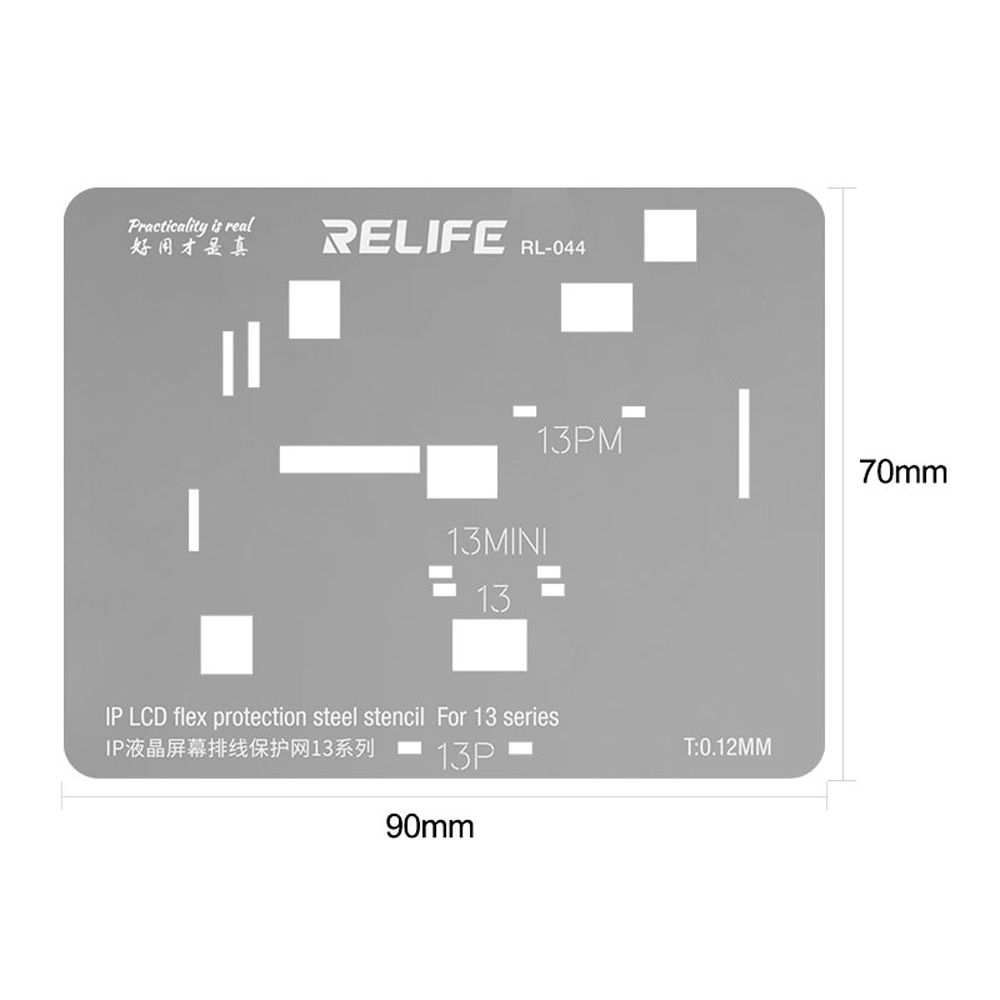 RELIFE RL-044 IP LCD Flex Protection Steel Stencil for iPhone 6S to 16 Pro Max