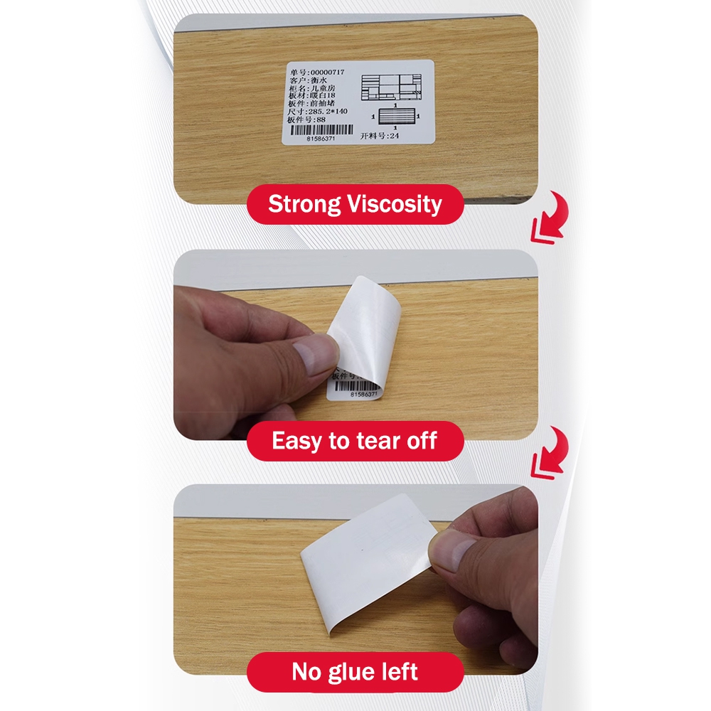 5 Rolls Blank Direct Thermal Label With Easy Tear Wire (60 x 40mm, 1000 labels/roll)