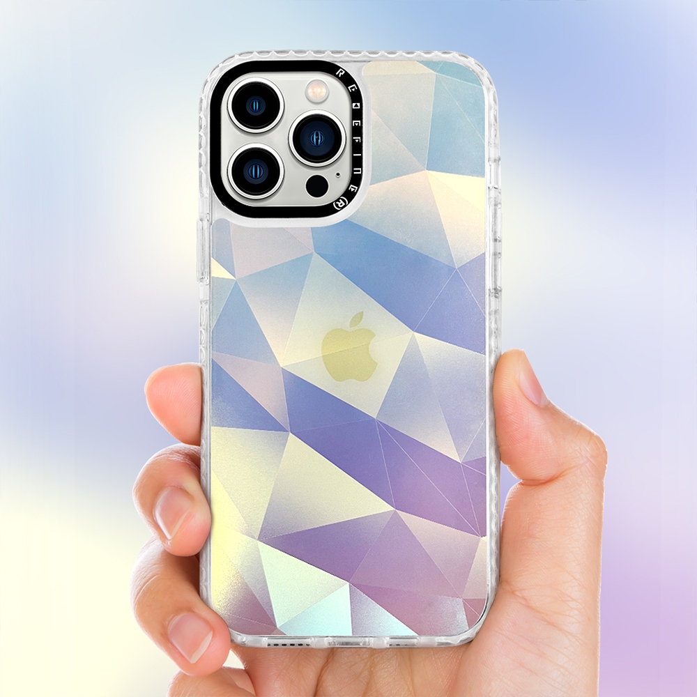 Picasus Laser Iridescent Transparent Cover Case for iPhone 14 Pro Max-Groove