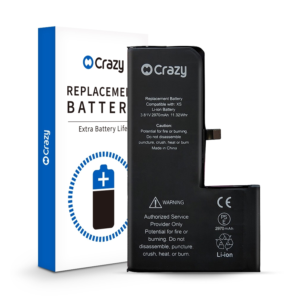 iPhone XS Replacement Battery with Adhesive Strips 2970mAh (High Capacity + TI CHIP: 27546)