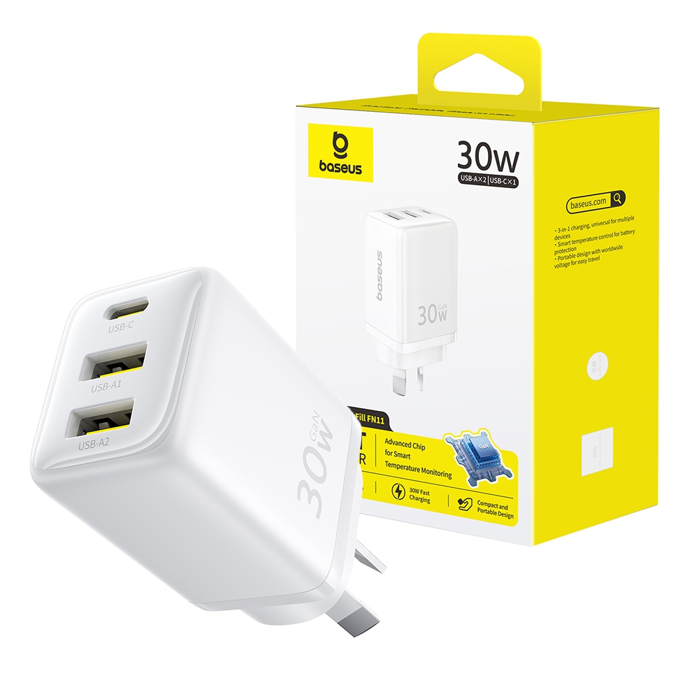 Baseus EnerFill FN11 Fast Charger 2U+C 30W AU