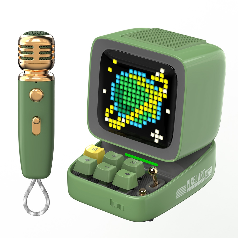 Divoom Ditoo-Mic Mini Karaoke Machine Pixel Art Bluetooth Speaker-Blue