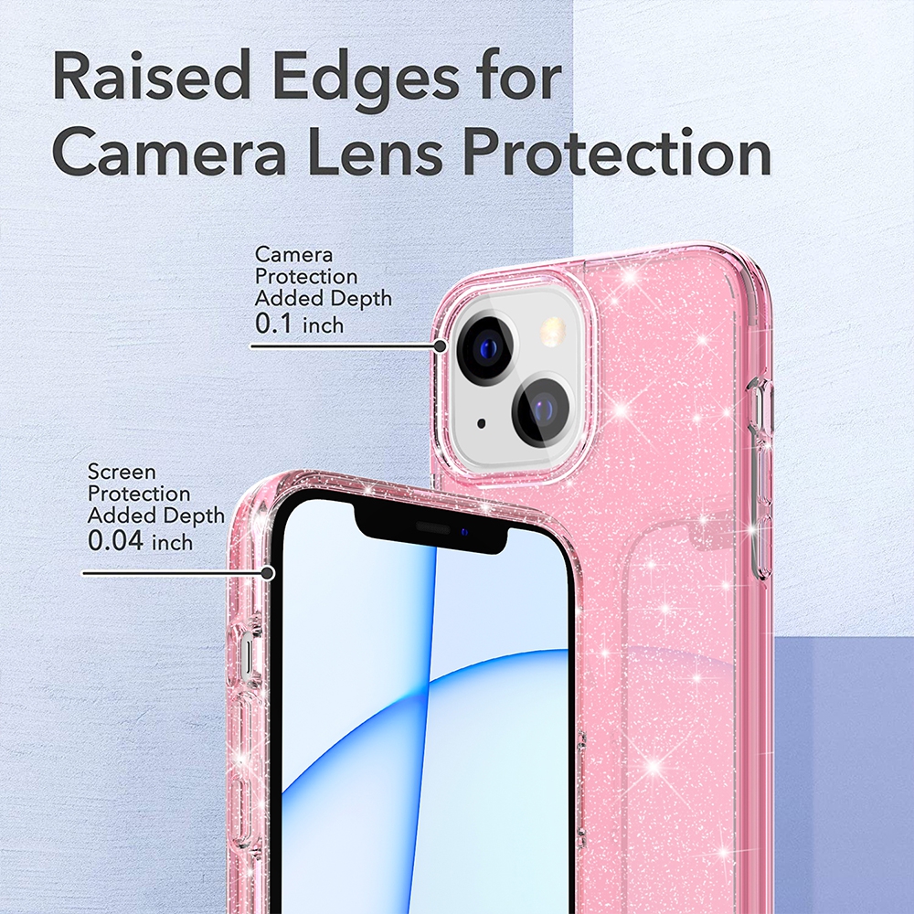 Ultimate Glitter Shockproof Case Cover for iPhone 13-Transparent