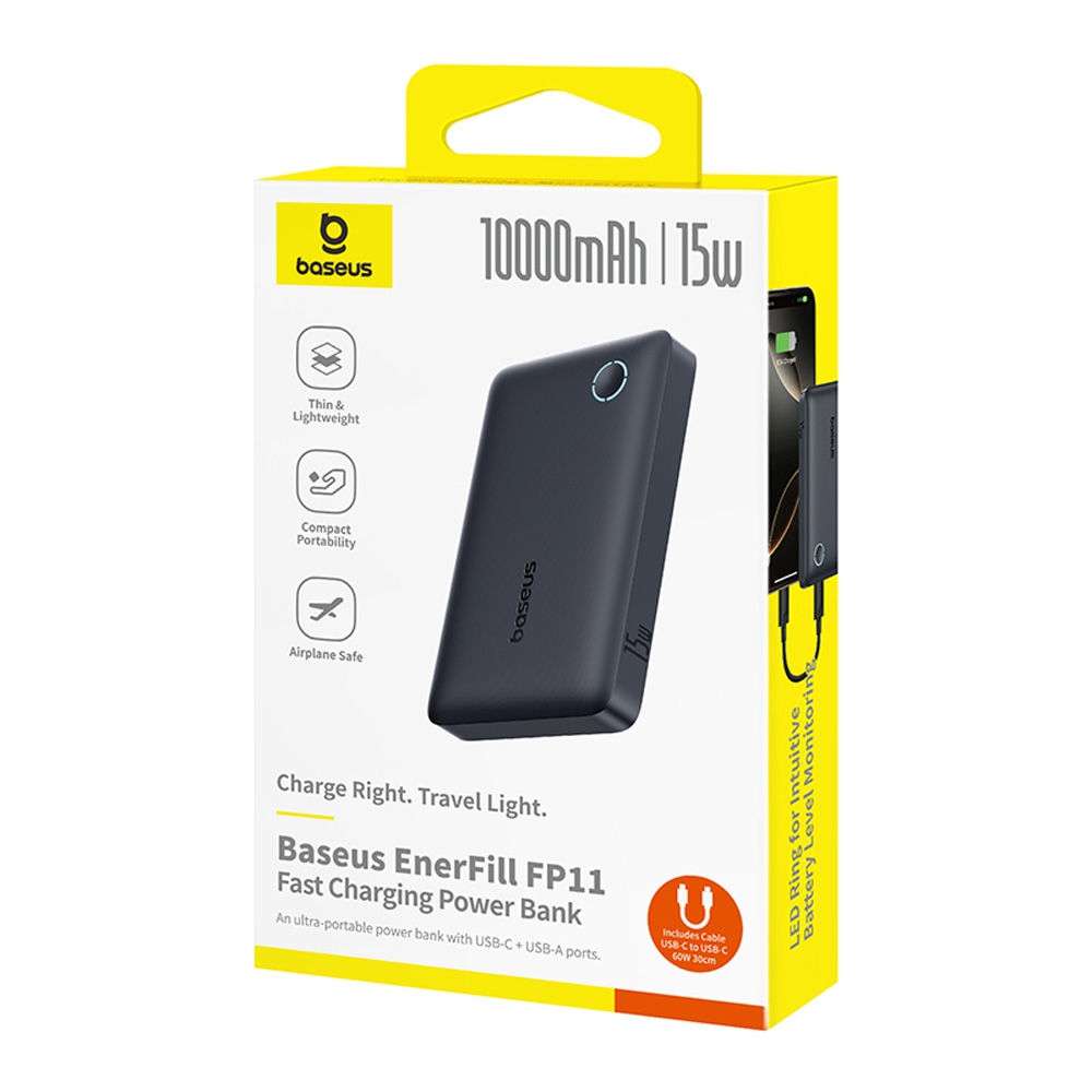 Baseus EnerFill FP11 Power Bank 10000mAh 15W -White