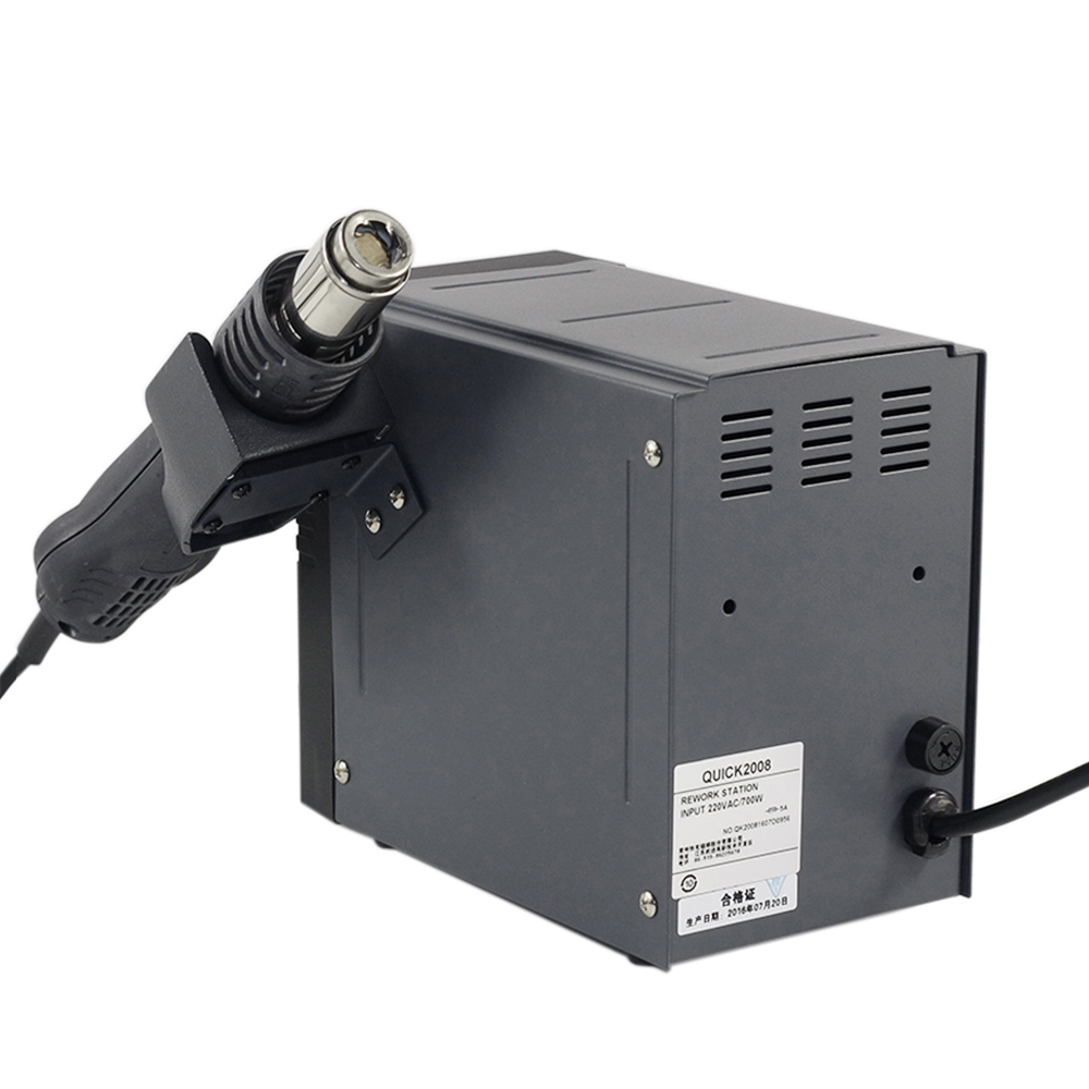 QUICK 2008 ESD Digital Display Heat Gun Welding Rework Soldering Station (Spiral Wind)
