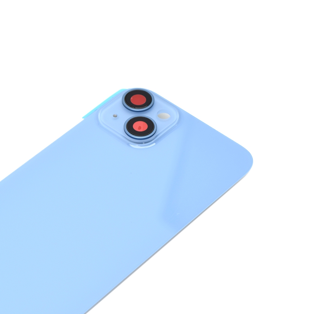 BQ7 Rear Cover Glass with Camera Lens Glass and Magsafe Magnet for iPhone 14 Plus (NO LOGO)-Blue